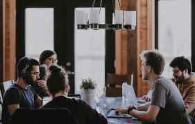 sticky notes on a wall